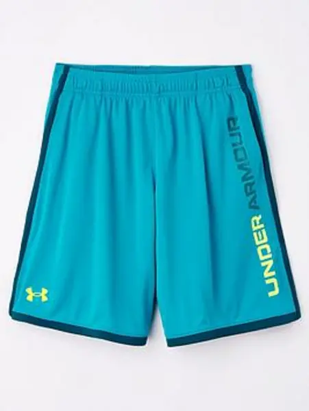 Under Armour Junior Boys Stunt 3.0 Shorts - Blue/Yellow, Blue, Size XL