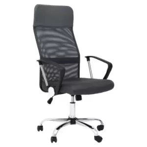 Premier Housewares Brent Mesh Home Office Chair, Grey