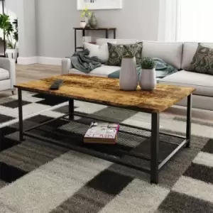 Bala Living Industrial Coffee Table - Walnut