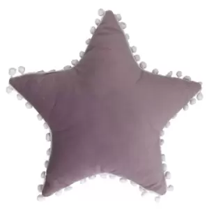 Little Furn. Star Pom Pre-filled Cushion Polyester Lilac/White