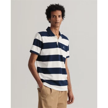 Gant Bar Stripe Polo Shirt - White