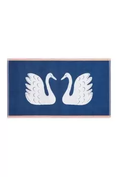 Swim Swam Swan' Cotton Bath Mat