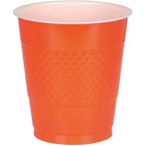 Plastic Cups Orange (20 In A Set)