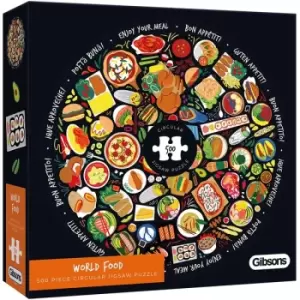 World Food Circular Jigsaw Puzzle - 500 Pieces