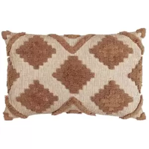 Lamar Tufted Diamond Cushion Cinnamon