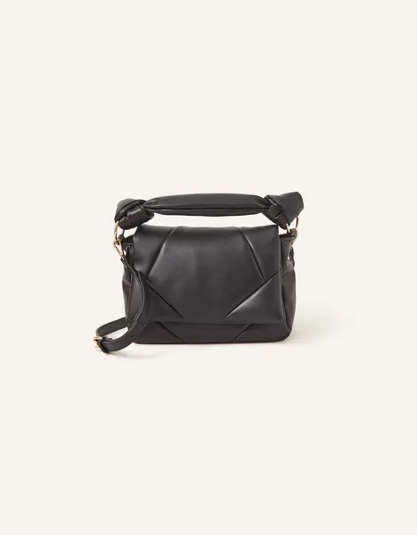 Accessorize Quilted Handheld Cross-Body Bag Black