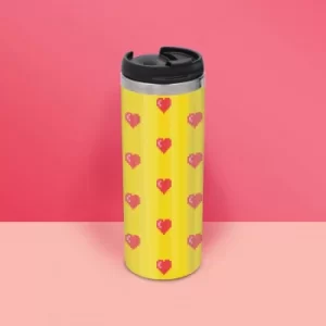 Love Heart Pattern Stainless Steel Travel Mug