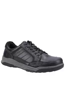 Hush Puppies Hush Puppie Finley Lace Up Trainer, Black, Size 7, Men