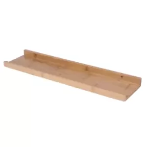 Rustic Bamboo Block Floating Shelf 24" M&amp;W