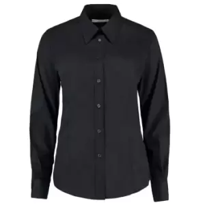 Kustom Kit Ladies Long Sleeve Workforce Shirt (18) (Black)