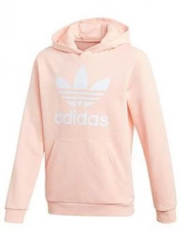 Boys, adidas Originals Childrens Trefoil Hoodie - Coral, Size 13-14 Years