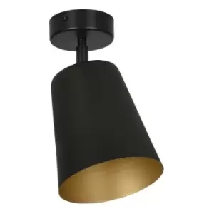 Emibig Prism Black/Gold Single Spotlight 1x E27