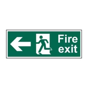 Fire Exit (Man Arrow Left) - Sav (300 x 100mm)