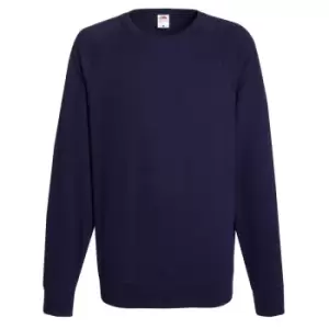 Fruit Of The Loom Mens Lightweight Raglan Sweatshirt (240 GSM) (M) (Deep Navy)