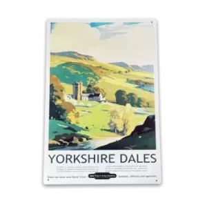 British Railways Retro Advertising Yorkshire Dales Vintage Metal Sign