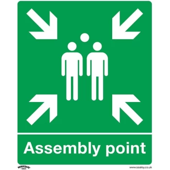 SS37P1 Safe Conditions Safety Sign - Assembly Point - Rigid Plastic - Sealey