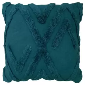 Kamjo Geometric Tufted Cushion Navy