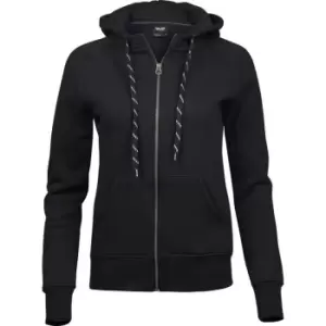 Tee Jays Womens/Ladies Fashion Zip Hoodie (XL) (Black)