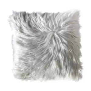 Gallery Interiors Mongolian Faux Cushion in Cream