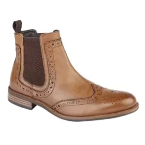 Roamers Mens High Brogue Chelsea Boot (12 UK) (Tan)