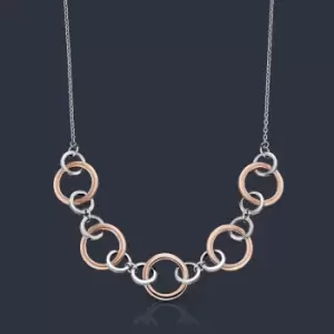 Portrait Muse Silver & Rose Gold Plated Multi Link Necklace