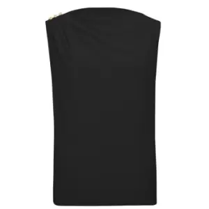 Biba Drape Jersey Top - Black