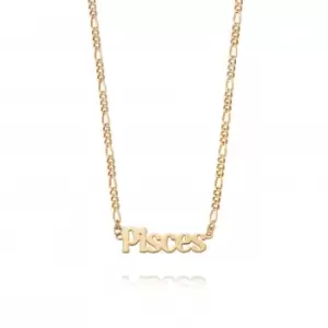 Pisces Zodiac 18ct Gold Plated Necklace ZN12_GP