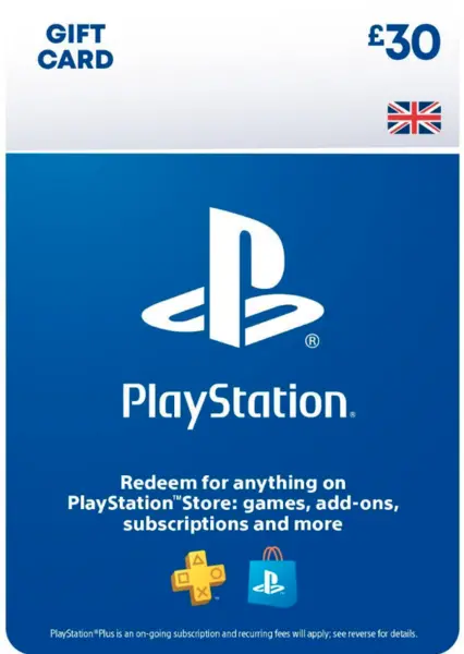 Sony PlayStation Store £30 PSN Top Up Gift Card