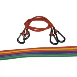 Jumbo Flat Bungee C/W 2 Snap Hooks 40" (100CM) - Red