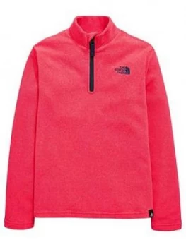 The North Face The North Face Girls Glacier 14 Zip Fleece Pink Size M10 12 Years Women