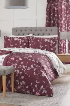 Sweet Pea' Contrast Reverse Floral Print Duvet Cover Set