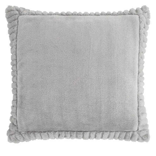 Catherine Lansfield Faux Velvet Cushion Silver