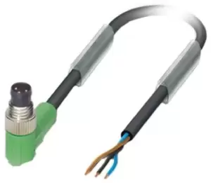 Phoenix Contact Sac-3P-M 8Mr/10,0-Pur Sensor Cord, 3P, M8 Plug-Free End, 10M