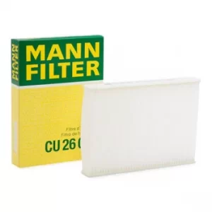 MANN-FILTER Pollen Filter VW,SEAT,SKODA CU 26 006 Cabin Filter,Cabin Air Filter,Filter, interior air