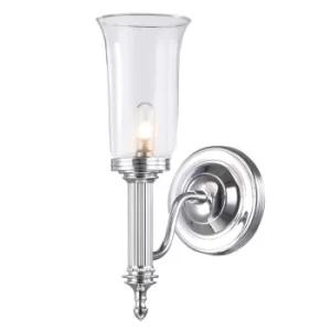 Carroll 1 Light Bathroom Wall Light Polished Chrome IP44, G9