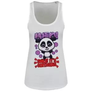 Handa Panda Ladies/Womens Smile Floaty Tank (Medium (UK 10-12)) (White)