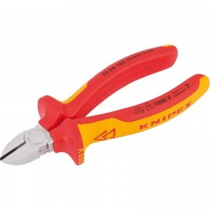 Knipex VDE Insulated Diagonal Side Cutters 140mm