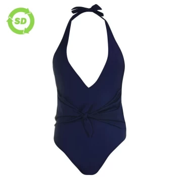 SoulCal Tie Front Swimsuit - Navy