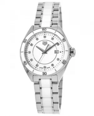 Tag Heuer Formula 1 Quartz White Dial Diamond Stainless Steel Womens Watch WBJ141AD.BA0974 WBJ141AD.BA0974