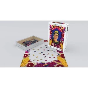 Kahlo Self Portrait With Birds Eurographic 1000 Piece Jigsaw Puzzle