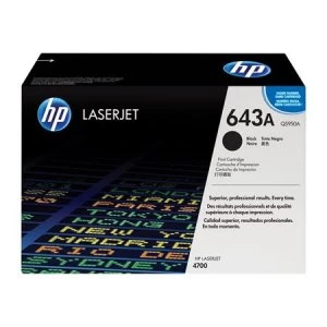 HP 643A Black Laser Toner Ink Cartridge