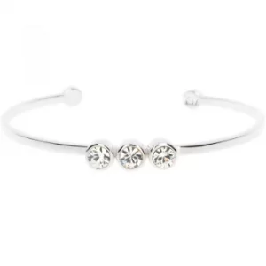 Ladies Karen Millen Stainless Steel CRYSTAL DOT CUFF