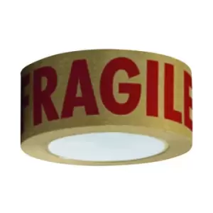 50mmx50m Self Adhesive Paper Tape Printed Fragile SAP5050FR