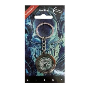 Alien Metal Keychain In Space No One Can Hear You Scream