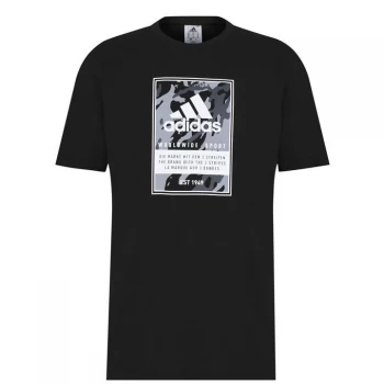 adidas QT T Shirt Mens - Black BOS