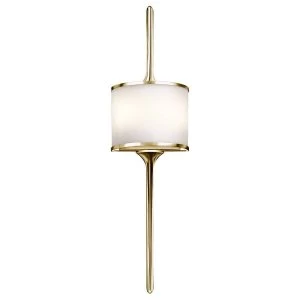 2 Light Bathroom Wall Light Polished Brass IP44, G9