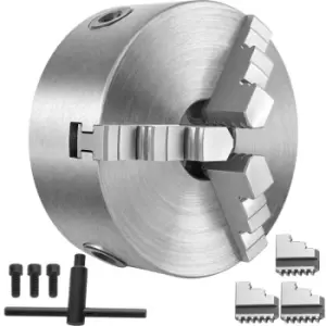 VEVOR K11-160 6" 3 Jaw Lathe Chuck Self Centering Harden Steel Semi-Steel Internal Jaw 160mm Milling Machine Cast Iron