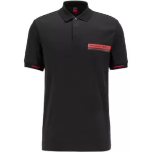 Boss Phillipson Short Sleeve Polo Shirt Mens - Black