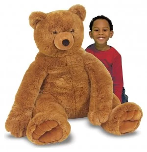 Melissa Doug Jumbo Brown Teddy Bear Plush.