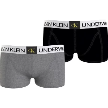 Calvin Klein 2pk MG Trunk Junior - Grey/Black 0UB